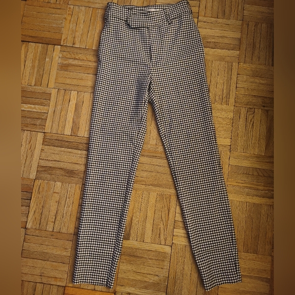 Shoe Dazzle Black/White Checkered Skinny Trousers - Picture 1 of 3